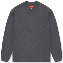 Supreme Small Box Logo L/S Charcoal T Shirt< T-shirts