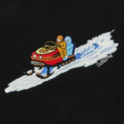 Supreme Snowmobile Black Knit Sweatshirt< Sweatshirts & Hoodies