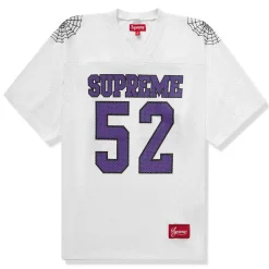 Supreme Spiderweb White Football Jersey< T-shirts