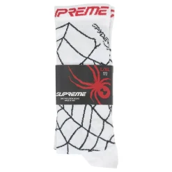 Supreme Spyder Crew Socks (1 Pack) White< Socks