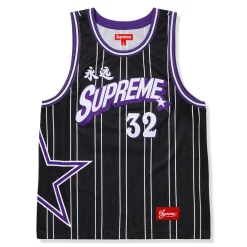 Supreme Star Basketball Black Jersey< T-shirts