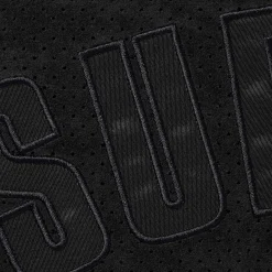 Supreme Ultrasuede Mesh Baseball Black Jersey< T-shirts