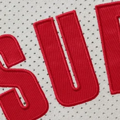 Supreme Ultrasuede Mesh Baseball Grey Jersey< T-shirts