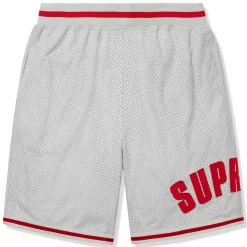 Supreme Ultrasuede Mesh Grey Baseball Shorts< Shorts