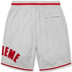 Supreme Ultrasuede Mesh Grey Baseball Shorts< Shorts