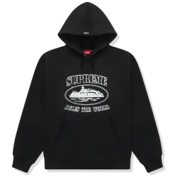 Supreme x Corteiz Rule The World Black Hoodie< Sweatshirts & Hoodies