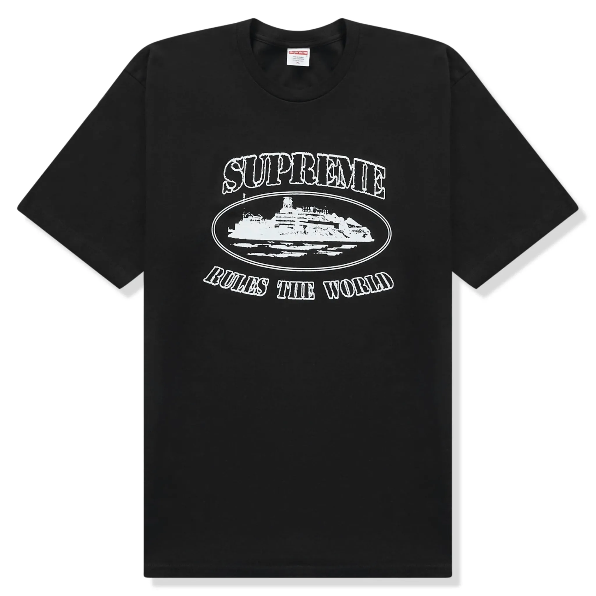 Supreme x Corteiz Rules The World Black T Shirt< T-shirts