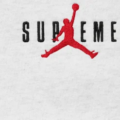 Supreme x Jordan Ash Grey Hoodie (FW24)< Sweatshirts & Hoodies