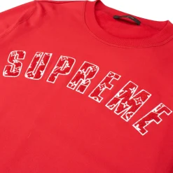 Supreme x Louis Vuitton Arc Logo Red Sweatshirt< Sweatshirts & Hoodies