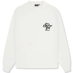 Syenti Emblem Long-Sleeved Off White T Shirt< T-shirts