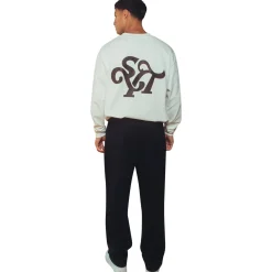 Syenti Emblem Long-Sleeved Off White T Shirt< T-shirts