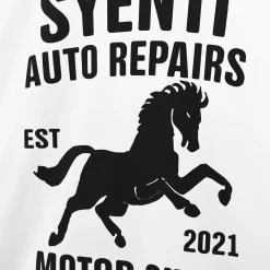 Syenti Motor City Long-Sleeved Off White T Shirt< T-shirts