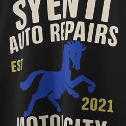 Syenti Motor City Long-Sleeved Dark Grey T Shirt< T-shirts