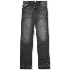 Syenti Released Hem Jeans Black< Jeans|Bottoms