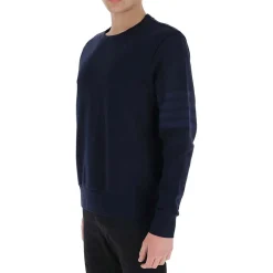 Thom Browne Classic Loopback 4-Bar Tonal Relaxed Navy Blue Sweatshirt< Sweatshirts & Hoodies