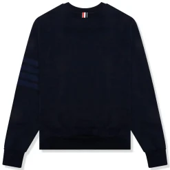 Thom Browne Classic Loopback 4-Bar Tonal Relaxed Navy Blue Sweatshirt< Sweatshirts & Hoodies