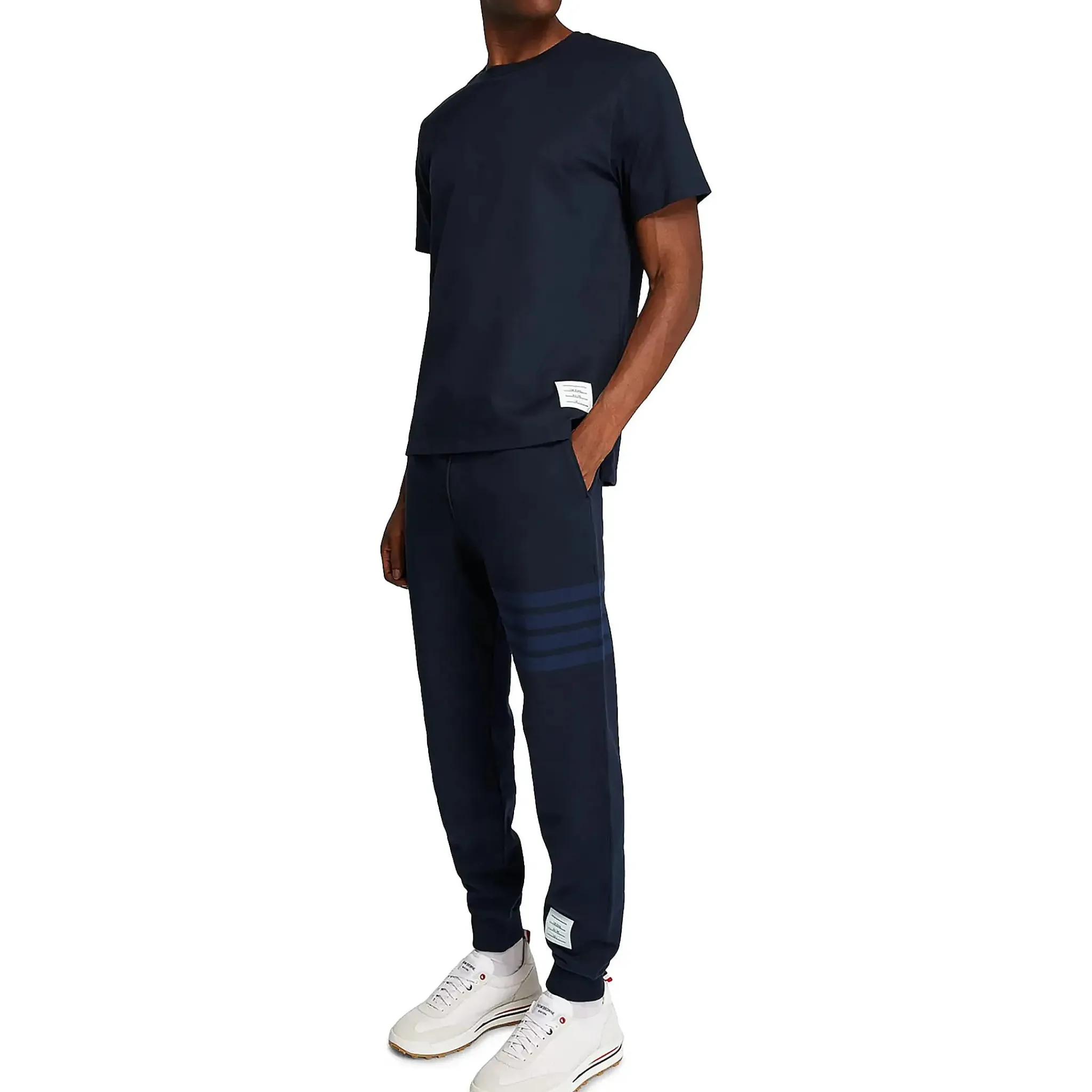 Thom Browne Classic Loopback 4-Bar Blue Sweatpants< Bottoms|Sweatpants