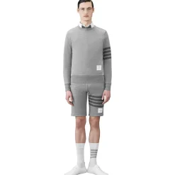 Thom Browne Classic Loopback 4-Bar Grey Sweat Shorts< Bottoms|Shorts