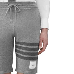 Thom Browne Classic Loopback 4-Bar Grey Sweat Shorts< Bottoms|Shorts