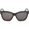 Tom Ford Lucia FT1087 05D Black Polarised Sunglasses< Sunglasses