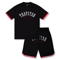 Trapstar Arch Mesh Black T Shirt & Shorts< Shorts|Matching Sets