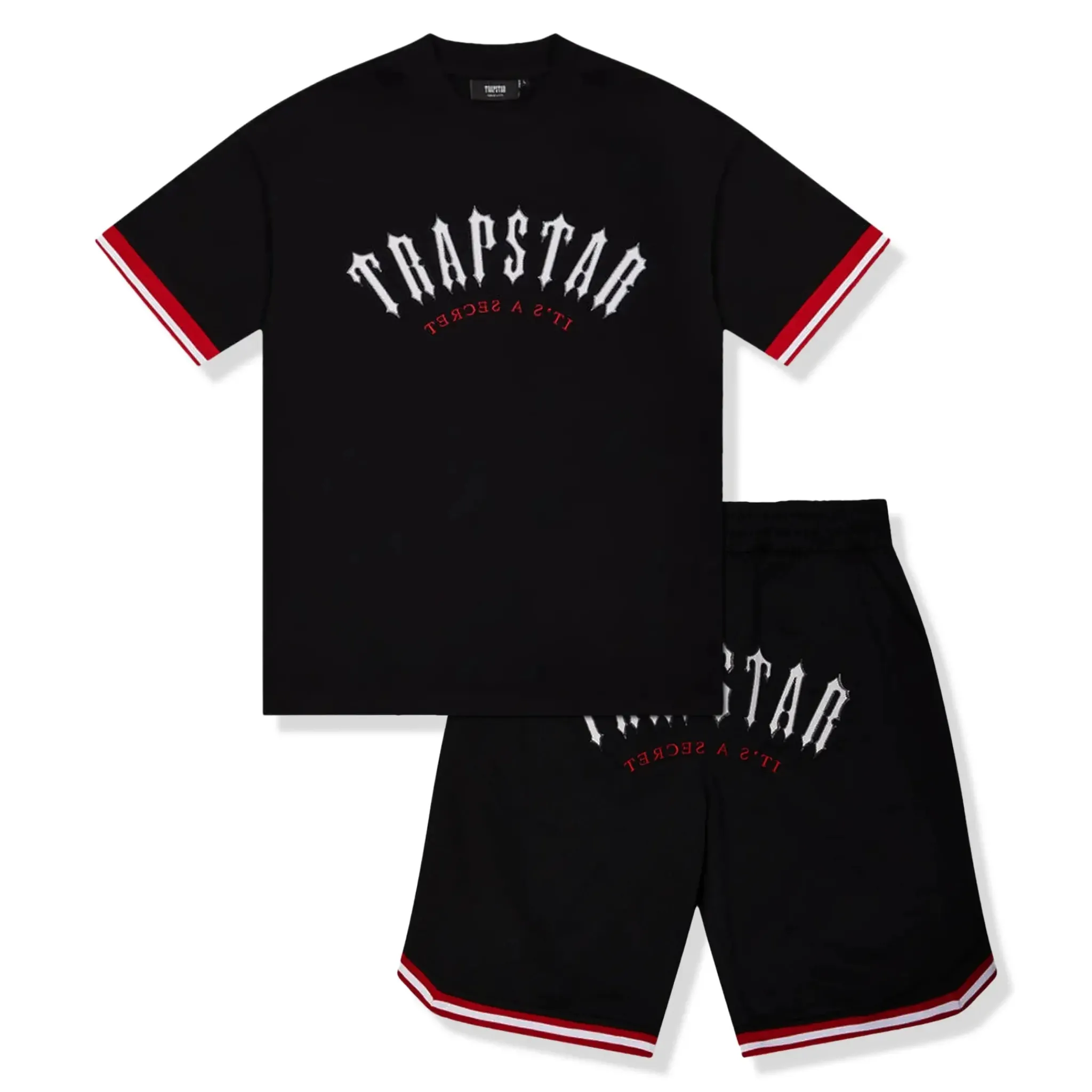 Trapstar Arch Mesh Black T Shirt & Shorts< Shorts|Matching Sets
