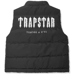 Trapstar Decoded Black White Gilet< Coats & Jackets