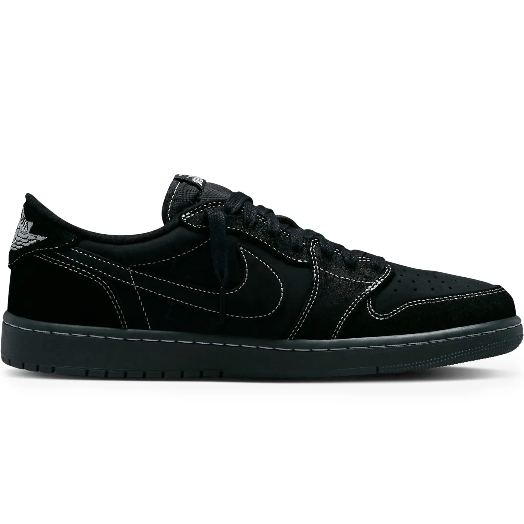 Air Jordan Travis Scott x 1 Low OG SP Black Phantom< Trainers|Black Trainers