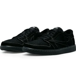 Air Jordan Travis Scott x 1 Low OG SP Black Phantom< Trainers|Black Trainers