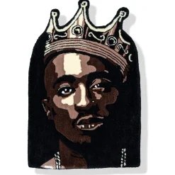 Project Crepslocker Tupac Crowned Custom Handmade Rug< Rugs & Mats|Designer Home Accessories