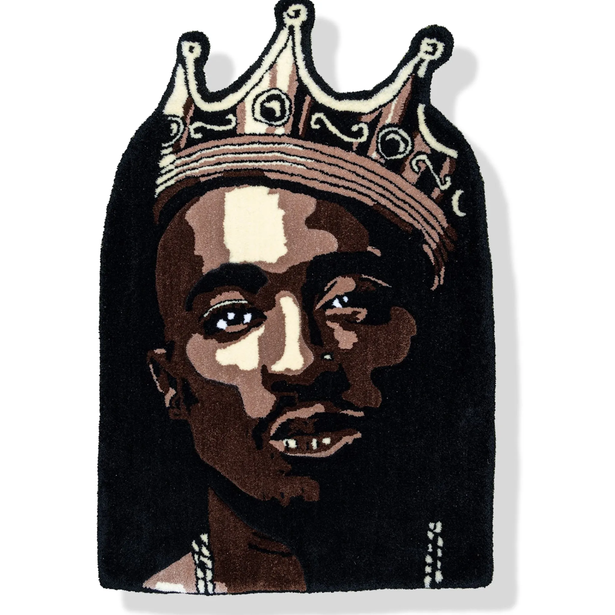 Project Crepslocker Tupac Crowned Custom Handmade Rug< Rugs & Mats|Designer Home Accessories