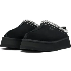 UGG Tazz Platform Black Slippers (W)< Black Trainers