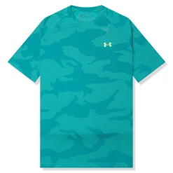 Under Armour UA Velocity Jacquard Turquoise T Shirt< Activewear|T-shirts