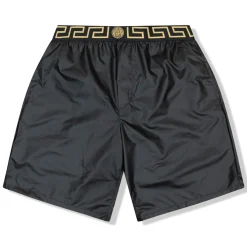 Versace Medusa Iconic Swimming Long Length Satin Shorts Black< Swimwear|Shorts