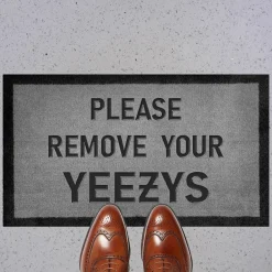 Project Crepslocker Yeezy Light Grey Doormat 70x40cm< Rugs & Mats|Designer Home Accessories